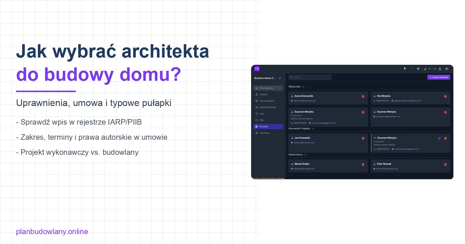 Jak wybrać architekta do budowy domu – umowa, koszty i na co uważać?